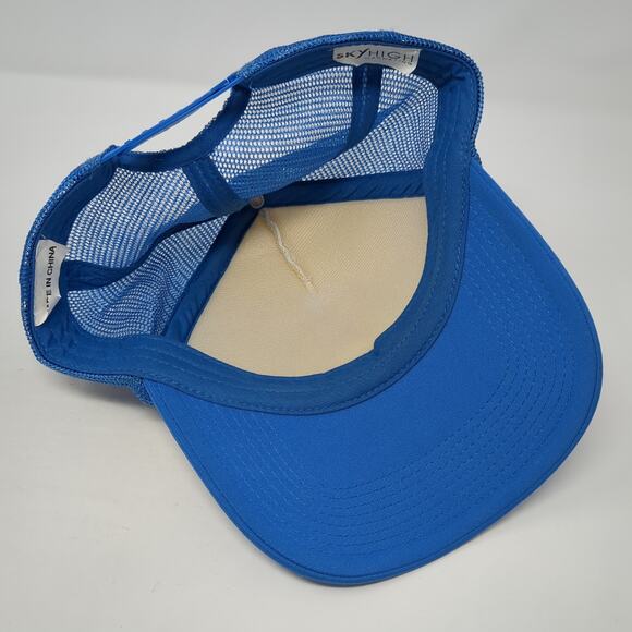 Michigan Miller Snapback Trucker Hat Blue OS Adjustable Mesh Back Sky High - Picture 7 of 9